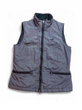 HKM Sports Equipment Equestrian Quilted Riding Vest Gray Polka Dot Women M